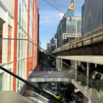Central chitlon on the left and BTS sky walk to the right, a tight cityscape.