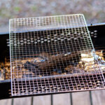 A camping grill from a campsite in Japan.