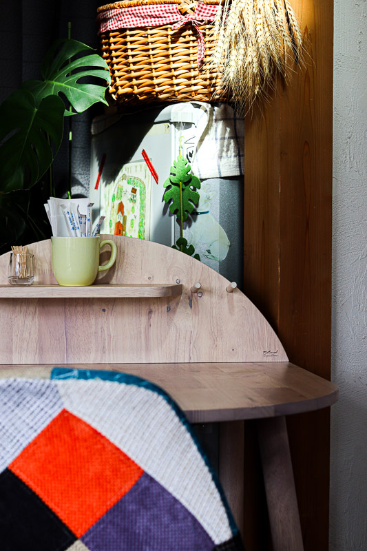 A cae from an anime setting, unique decorations at Cafe Mumu no mori in Hyogo.