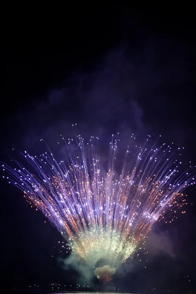 Colorful opening fireworks for New Year in Queenstown 2026, the sky lit up in celebration.