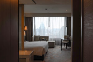 Okura Prestige Hotel Bangkok room interior, a modern Japanese style accomodation in the heart of Bangkok.