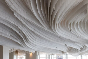 An interesting wave design ceiling at Hilton Pattaya.