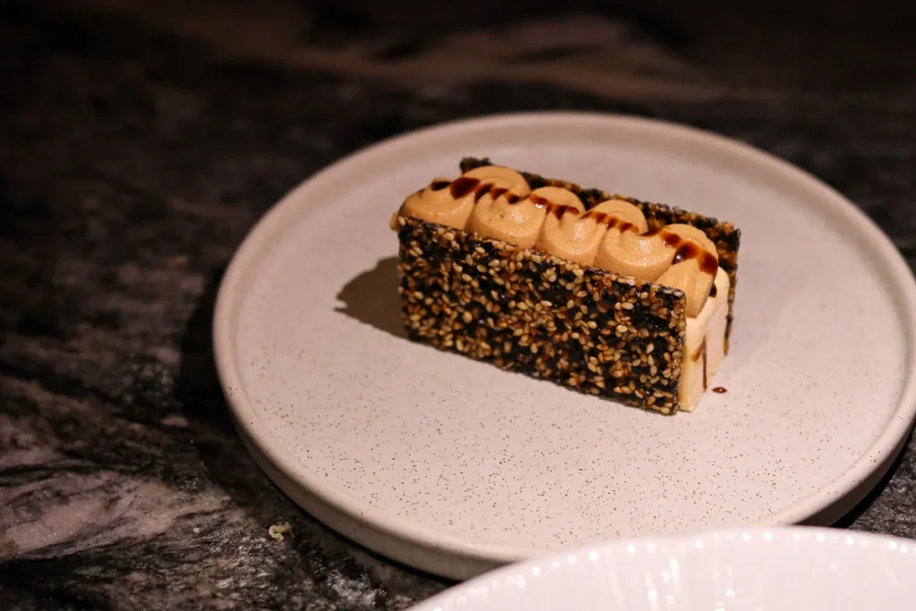 Zenkuro Sake Kasu Ice Cream Sandwich, one of the dish we recommend at Rātā Restaurant.