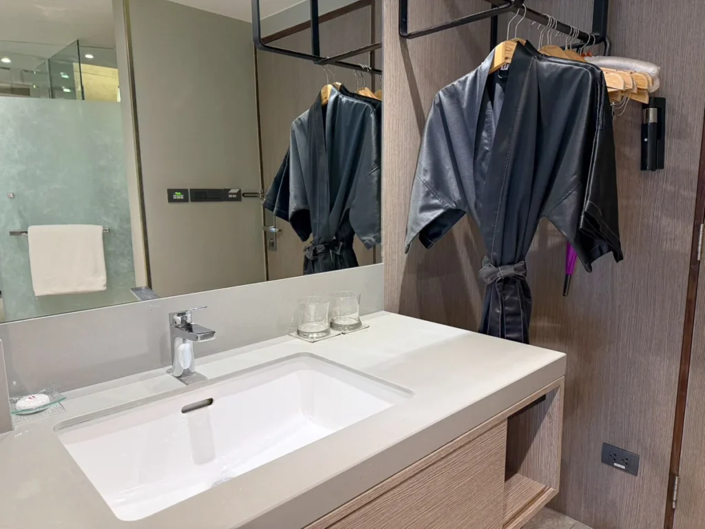 The simple bathroom sink at U Nimman Chiang Mai Premium room.