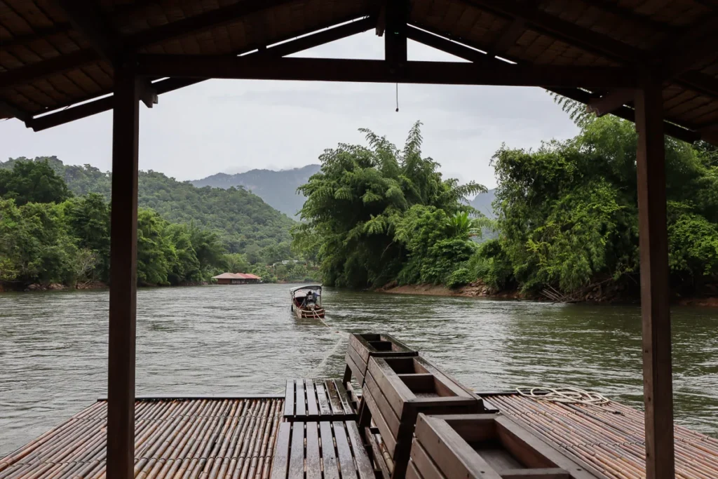 A river raft cruise experience, the charisma of a riverside stay in Kanchanaburi, Cherlynn Resort.