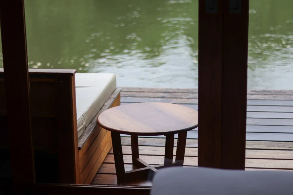 The belcony that leads directly into the river, Cherlynn Resort.