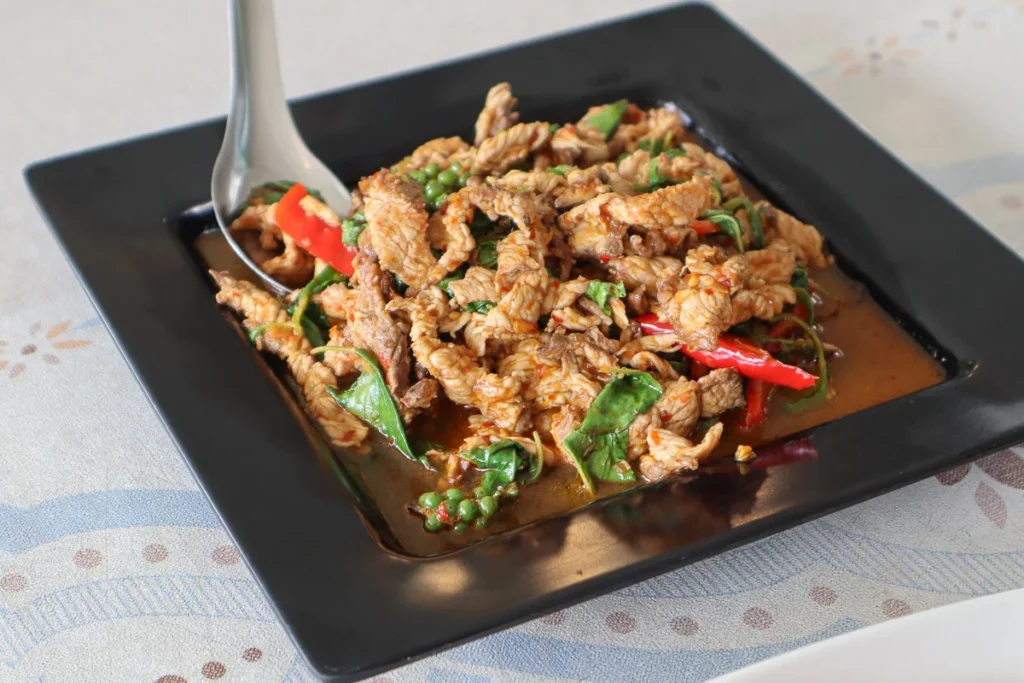 Venison Pad Phed stir fry