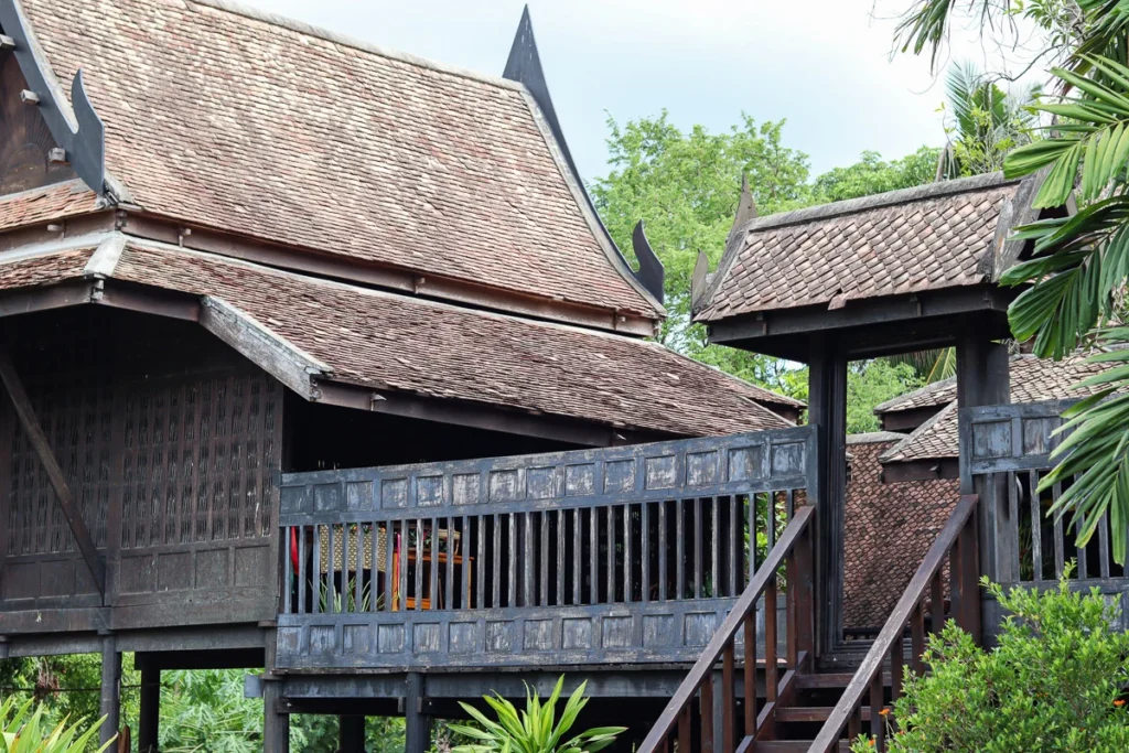 A traditional Thai house from the 1900s at Mallika R.E. 124.