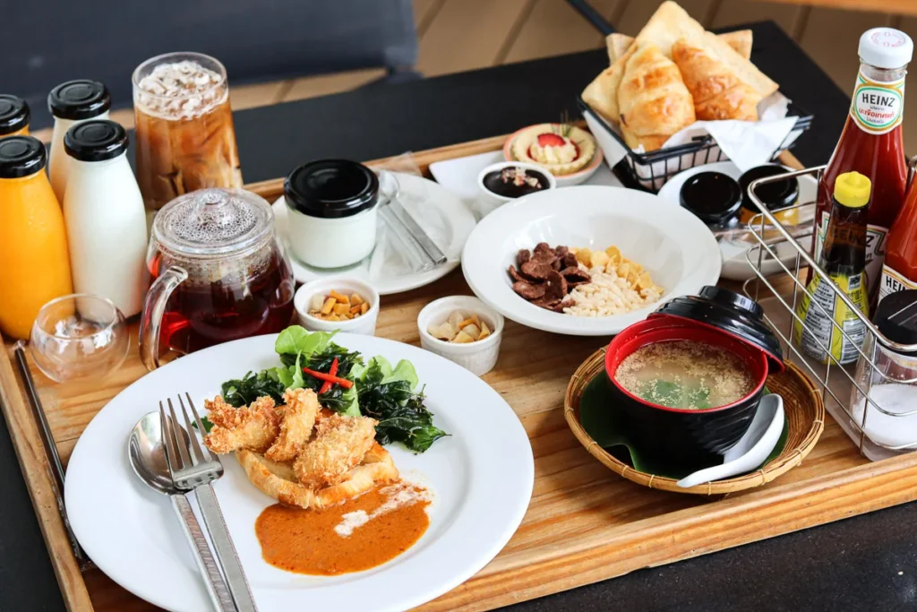 Thai & western breakfast option at Tara Villa