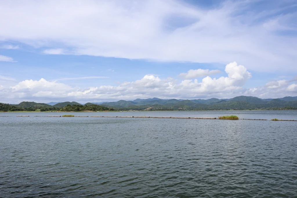 The view on Srinakarind Dam from Z9 resort. Calm and peaceful scenery.