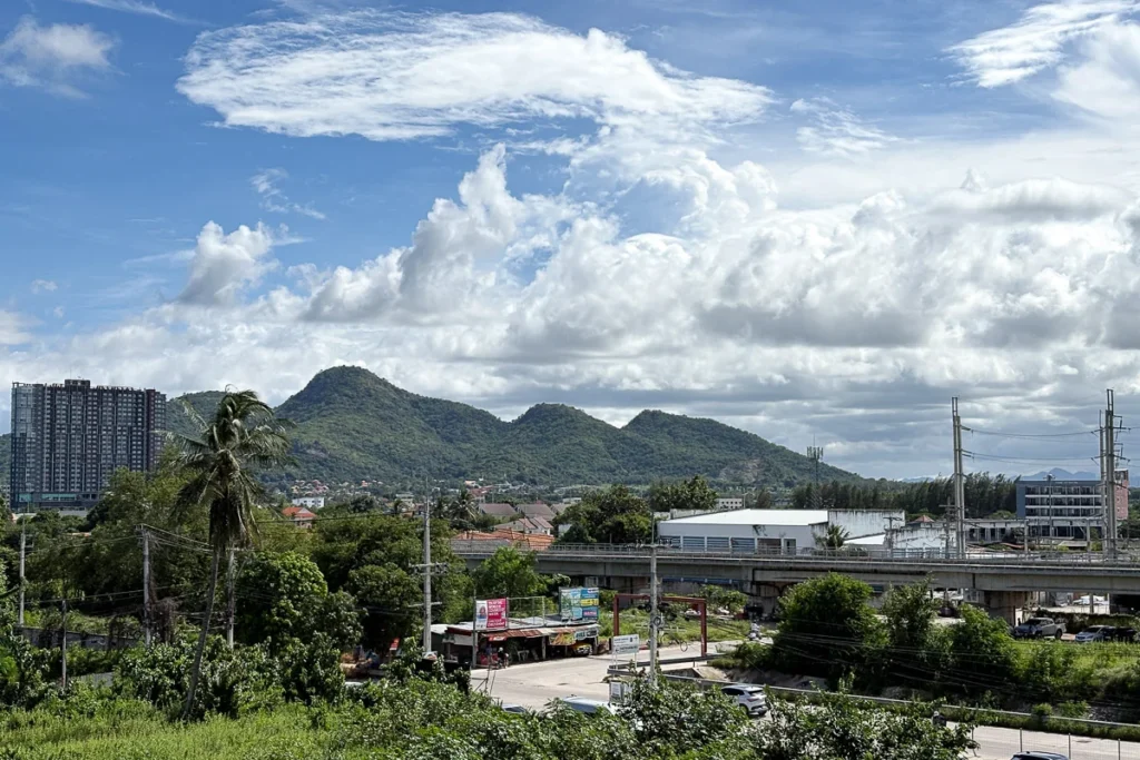 The view of Hua Hin opposite side of the sea, taken from Bluport shopping mall.