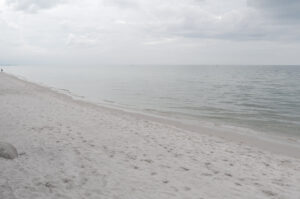 The beach at Hua Hin, a clean white sand.